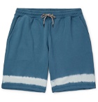 PS Paul Smith - Tie-Dyed Cotton-Jersey Drawstring Shorts - Blue