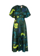 Roksanda Sadee Printed Satin Midi Dress Multicoloured