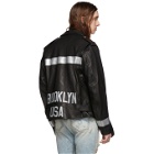R13 Black Leather Motorcycle Jacket