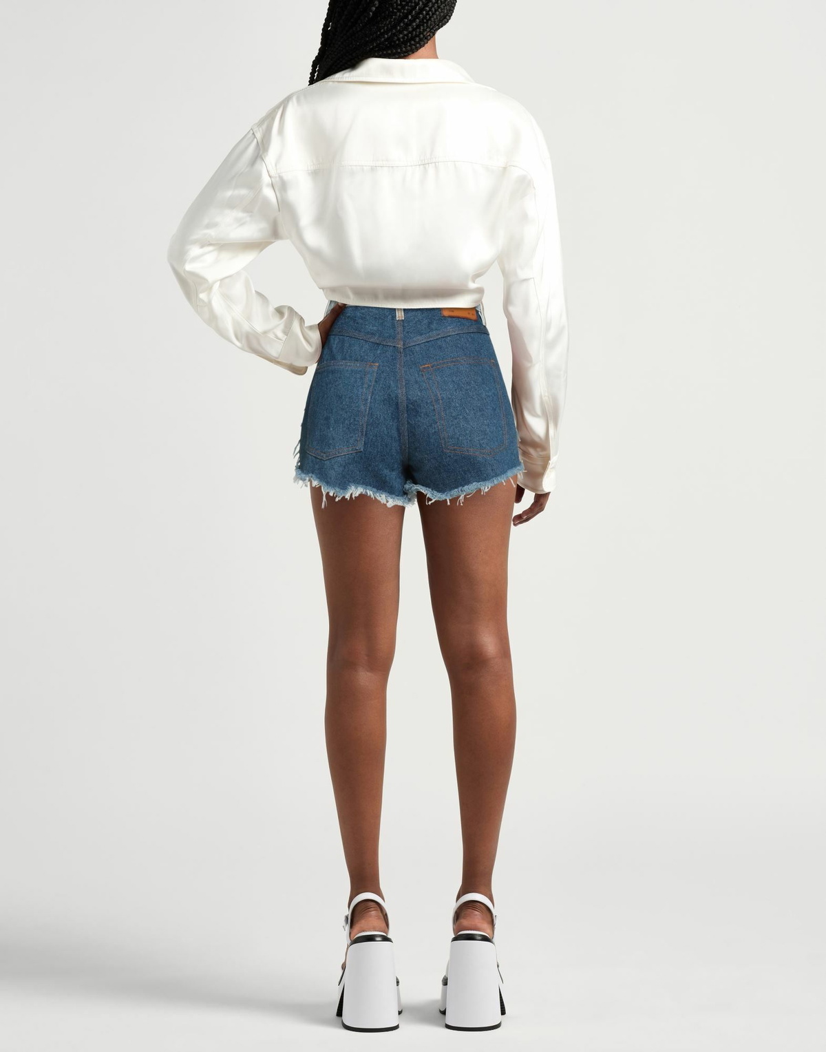 Heron Preston Womens Denim shorts in Blue