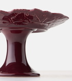 Cabana Vine Leaf ceramic cake stand