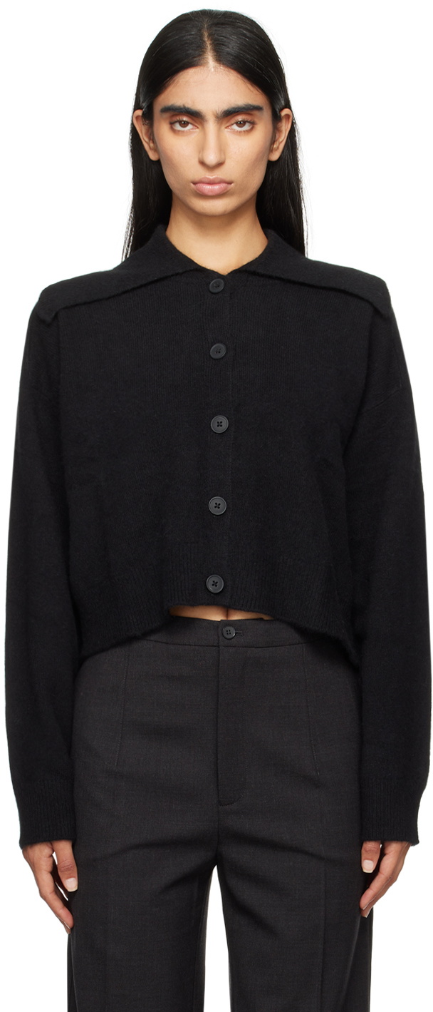 LOULOU BLACK SLEEVELESS MOHAIR CARDIGAN main image 1
