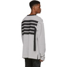 Diesel Black and Off-White T-Daichi Long Sleeve T-Shirt