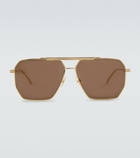 Bottega Veneta - Metal-frame sunglasses