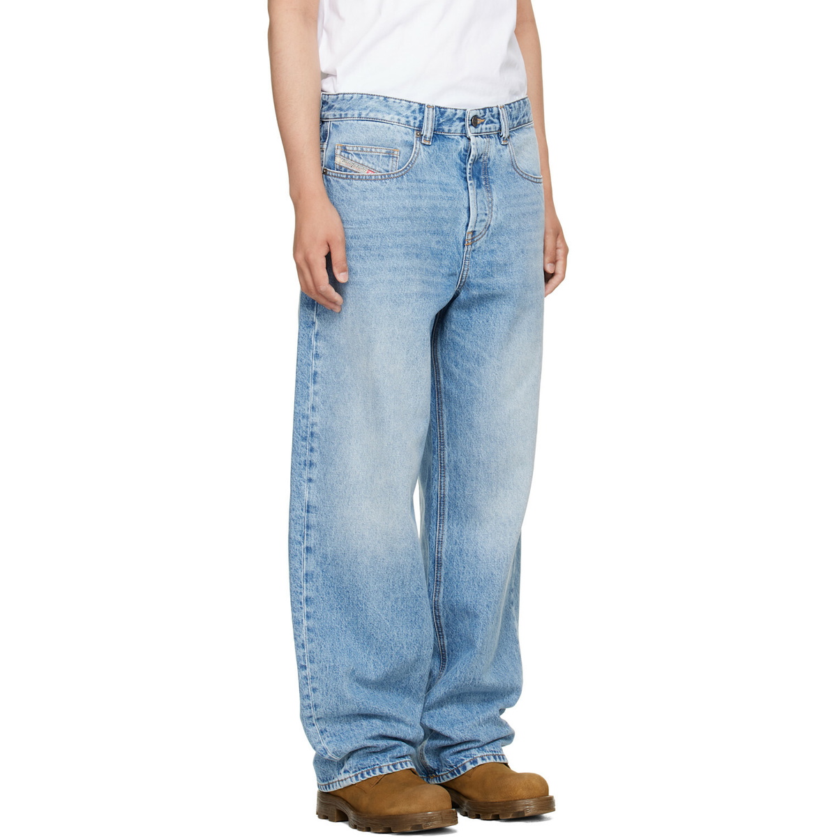 Diesel Blue Relaxed Low Waist 2001 D-Macro Jeans