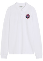 Malbon Grateful Dead Printed Fine-knit Polo Shirt White