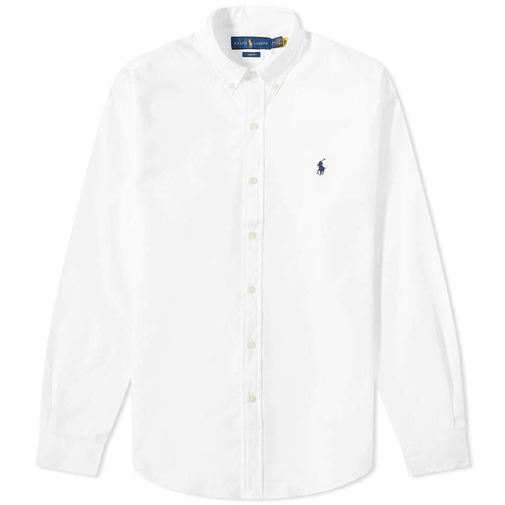 Photo: Polo Ralph Lauren Men's Poplin Button Down Shirt in White