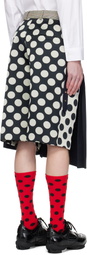 Charles Jeffrey LOVERBOY Navy & Beige Waisted Skort