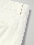 Thom Sweeney - Straight-Leg Pleated Lyocell and Cotton-Blend Twill Trousers - White