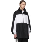 Balenciaga Black and White Zip-Up Jacket