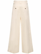 WEEKEND MAX MARA Pino Belted Cotton Canvas Wide Pants