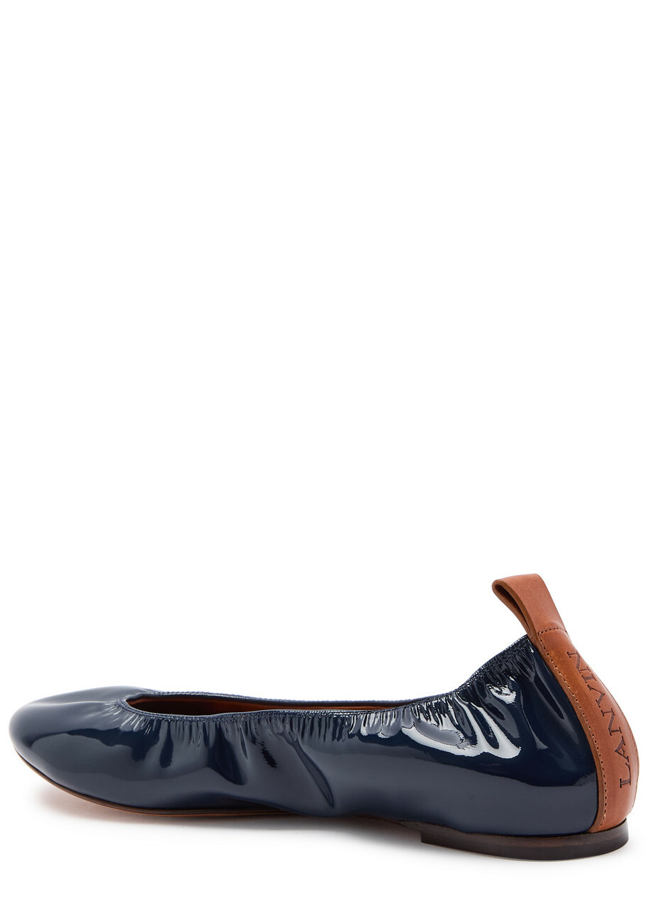 Lanvin Patent Leather Ballet Flats Blue