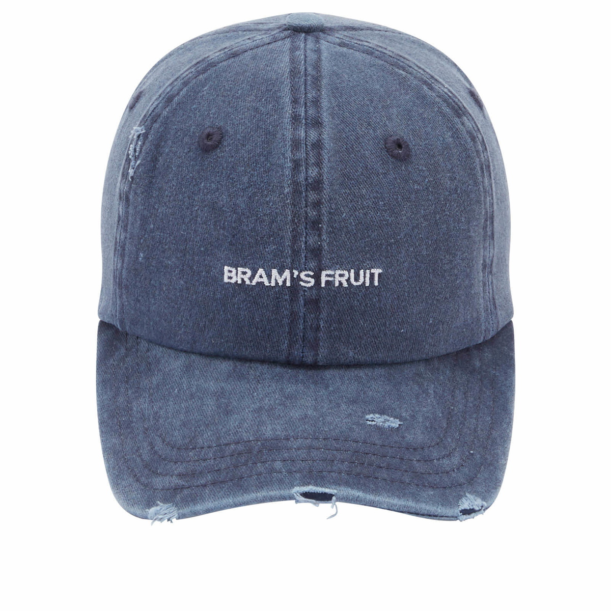 Bram's Fruit Men's Distressed Logo Cap in Washed Navy 