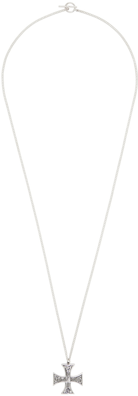 Enfants Riches Déprimés Silver Cross Logo Necklace
