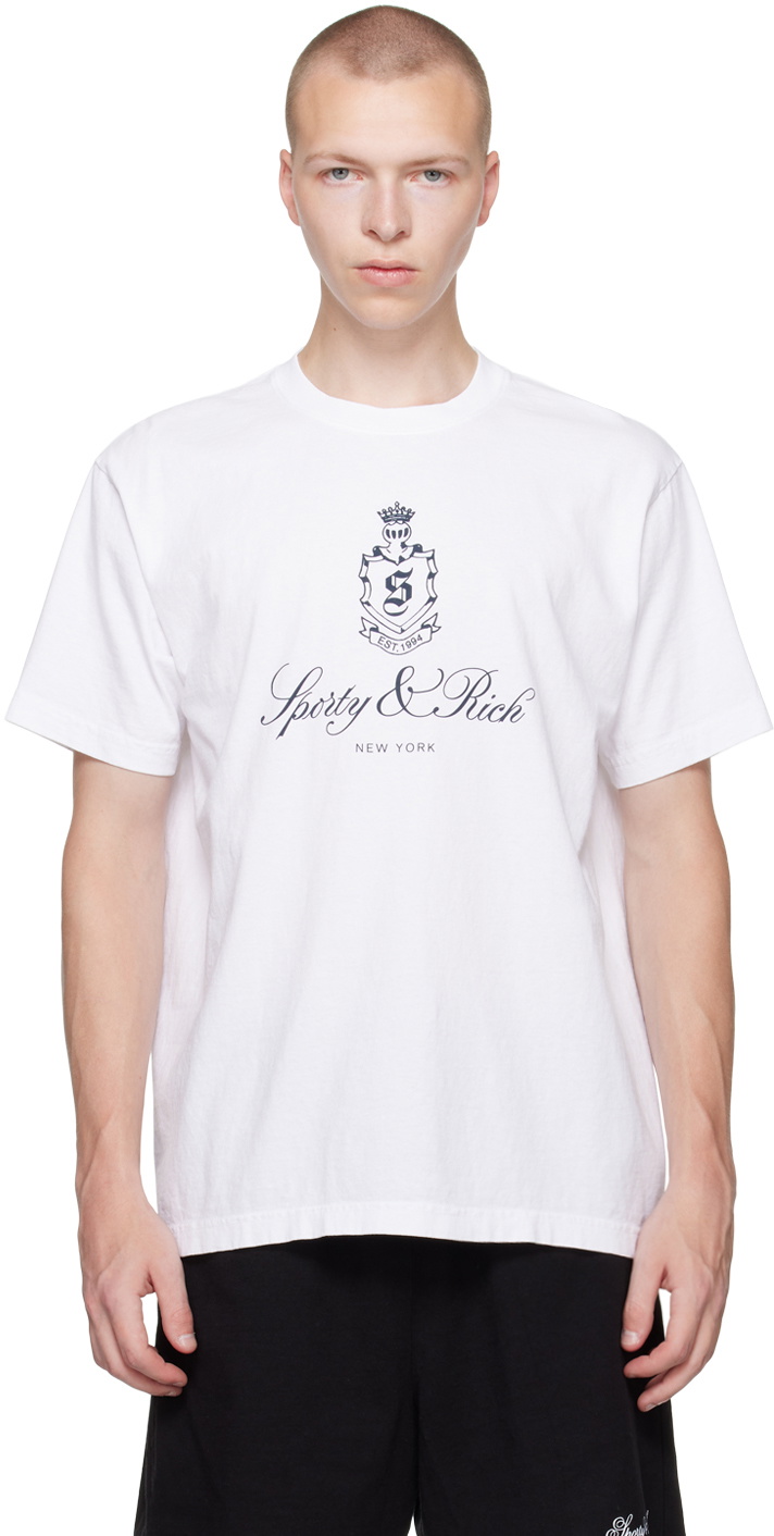 Sporty & Rich White Vendome T-Shirt Sporty & Rich