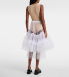 Noir Kei Ninomiya Sheer tulle midi skirt
