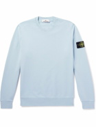 Stone Island - Logo-Appliquéd Cotton-Jersey Sweatshirt - Blue