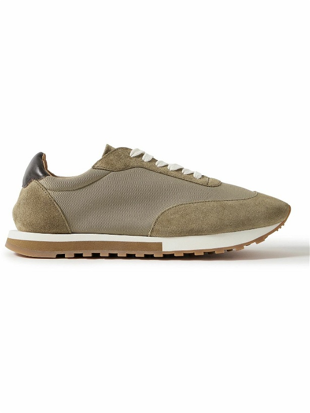 Photo: The Row - Owen Leather- and Suede-Trimmed Nylon Sneakers - Neutrals