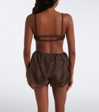 SIR Polka-dot silk organza bra top