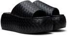 SIMONMILLER Black Woven Cloudy Platform Sandals