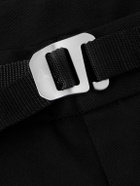 ROA - Slim-Fit Straight-Leg Logo-Embroidered Belted Cotton-Blend Twill Trousers - Black