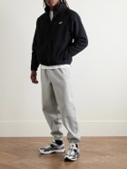 Nike - Solo Swoosh Tapered Logo-Embroidered Cotton-Blend Jersey Sweatpants - Gray