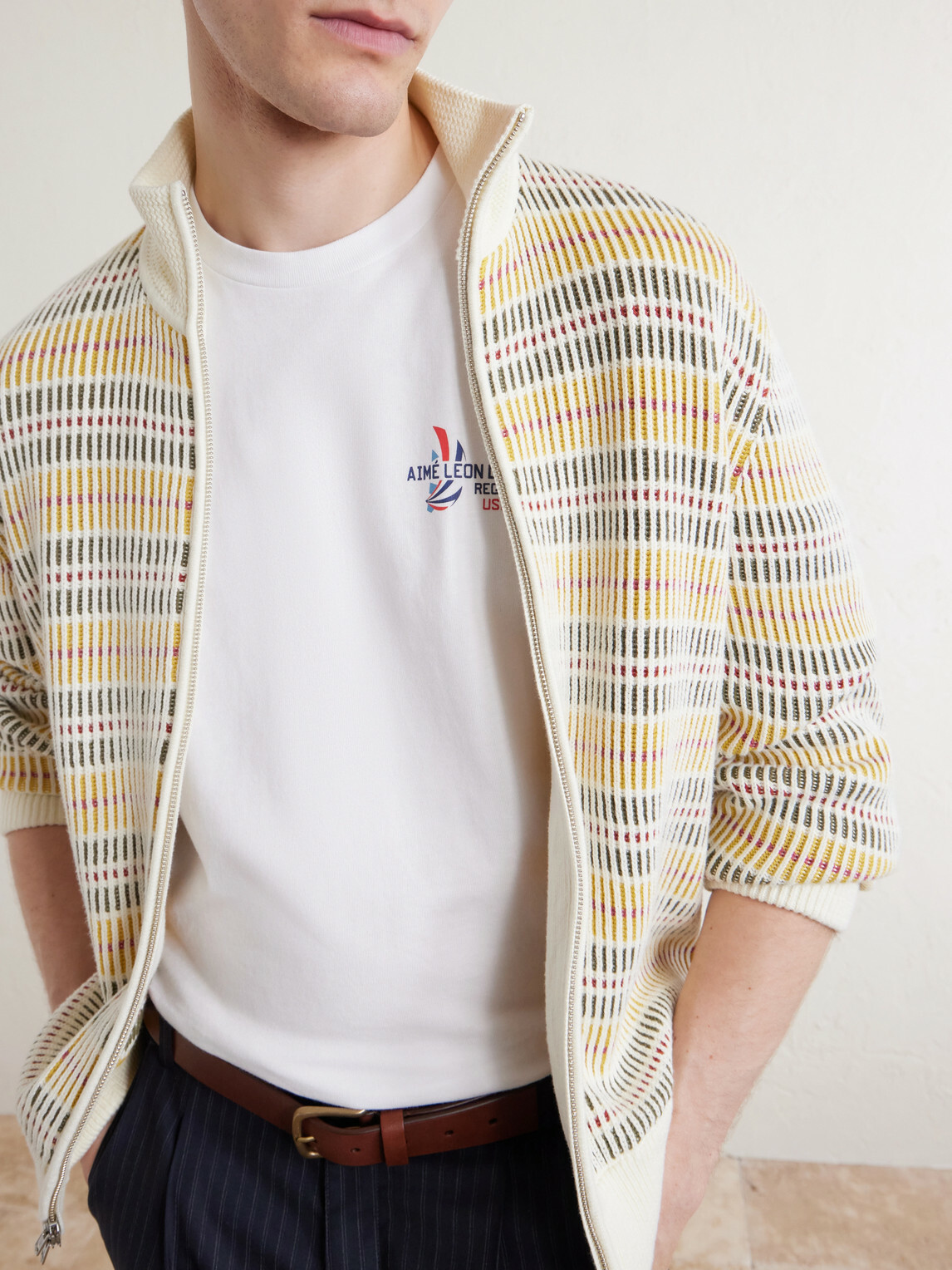 Aimé Leon Dore - Logo-Print Cotton-Jersey T-Shirt - White