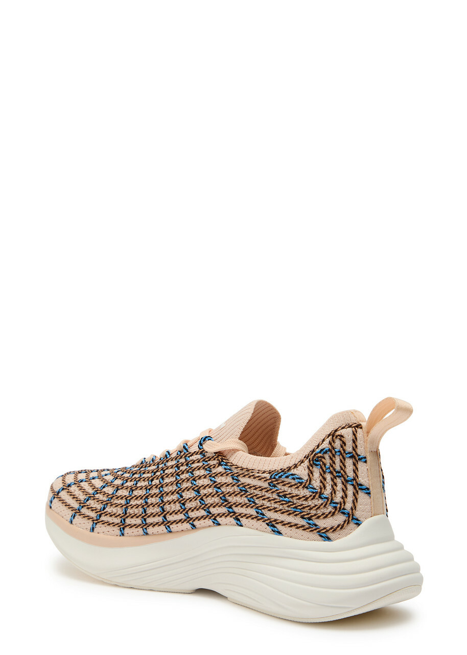 Athletic Propulsion Labs Zipline Embroidered Knitted Sneakers Beige