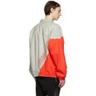 Unravel Grey and Red Cotton Motion Windbreaker Jacket