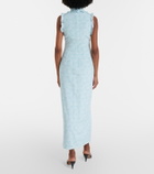 Alessandra Rich Ruffled bow-detail silk maxi dress