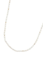 Valentino Ovalette Beaded Pearl Necklace - Silver - One Size