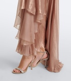Maria Lucia Hohan Heidi pleated silk bustier gown