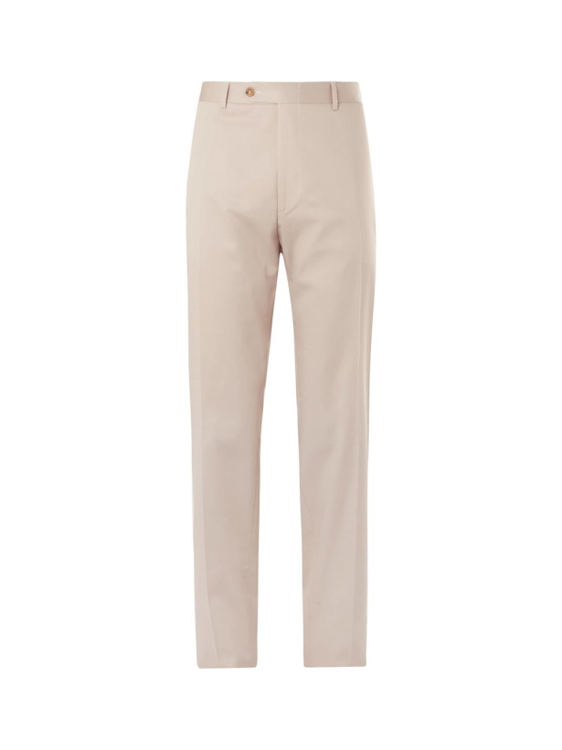 Photo: CANALI - Slim-Fit Stretch-Cotton Twill Suit Trousers - Gray