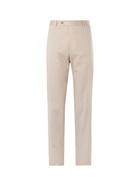 CANALI - Slim-Fit Stretch-Cotton Twill Suit Trousers - Gray