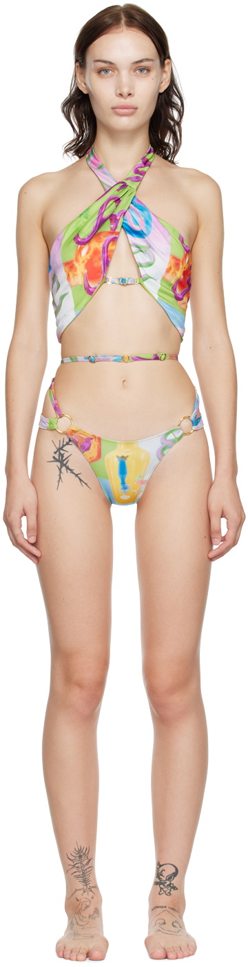 RoomSERVICE888 SSENSE Exclusive Multicolor Snuff Bottle One-Piece Swimsuit
