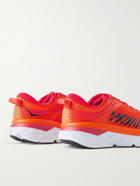 Hoka One One - Bondi 7 Rubber-Trimmed Mesh Running Shoes - Orange