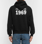 Balenciaga - Printed Fleece-Back Cotton-Blend Jersey Hoodie - Black