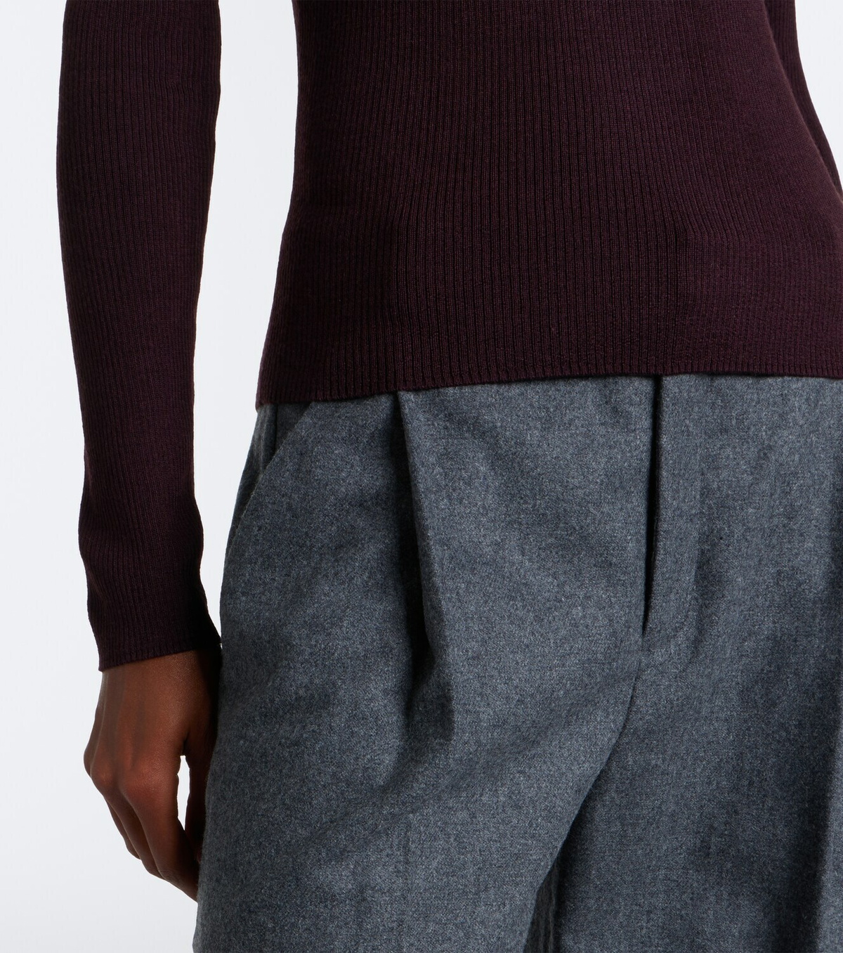Vince Ribbed-knit wool and silk polo sweater