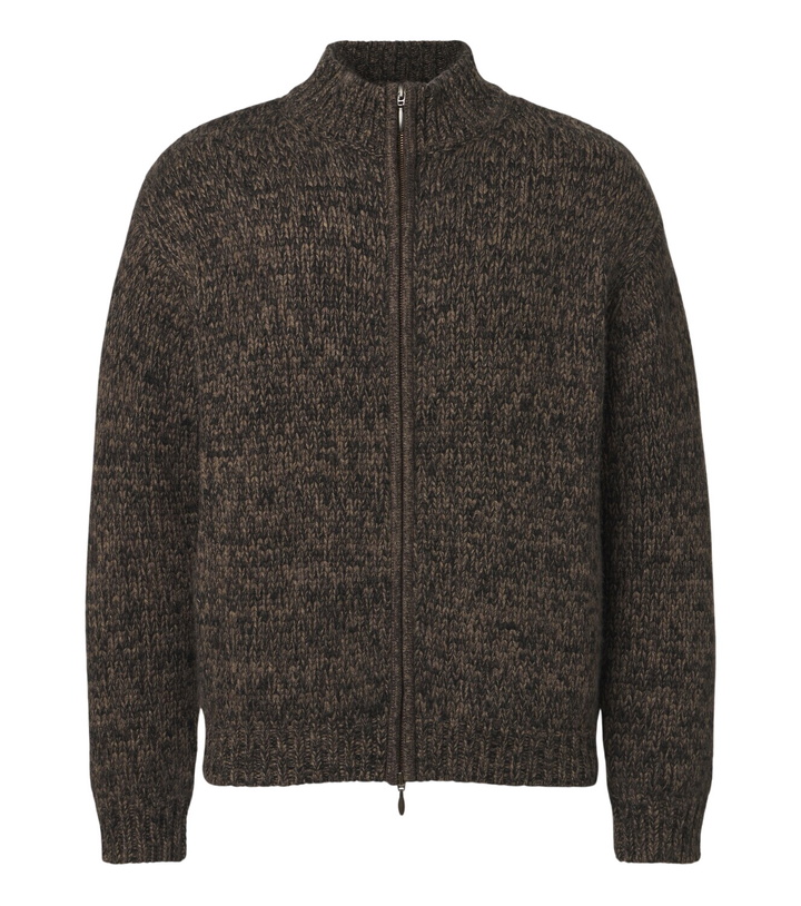 Photo: Le Kasha Lamdu cashmere zip-up cardigan