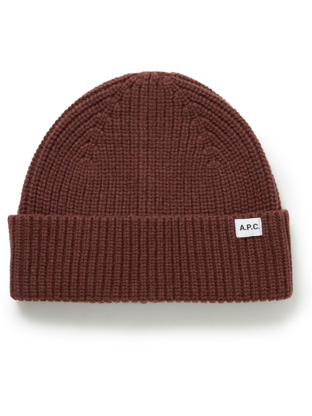 Photo: A.P.C. - Ribbed Wool and Cashmere-Blend Beanie
