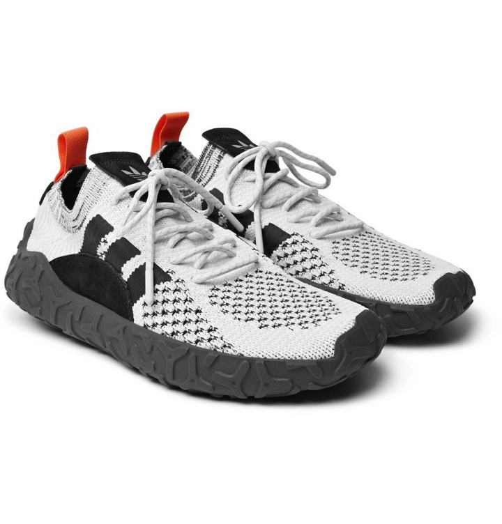 Photo: adidas Originals - F/22 Suede-Trimmed Primeknit Sneakers - Men - White