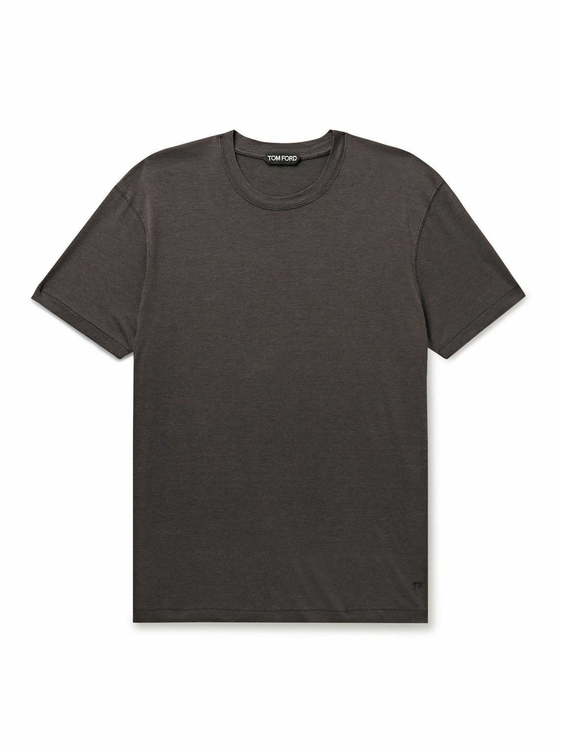 TOM FORD SlimFit Lyocell and CottonBlend Jersey TShirt Brown TOM