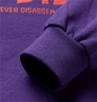 Wacko Maria - The Dead Don't Die Printed Fleece-Back Cotton-Blend Jersey Sweatshirt - Purple