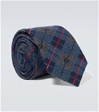 Gucci - Double G rhombus jacquard wool and silk tie