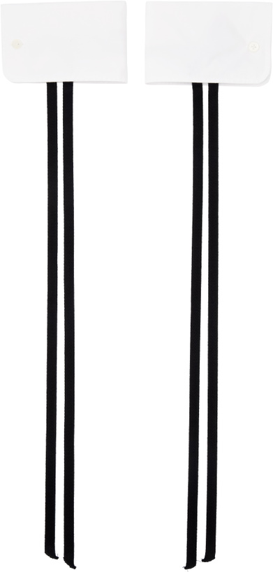 Photo: Ann Demeulemeester White Paal Shirt Cuffs Bracelet