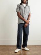 UMIT BENAN B - Straight-Leg Pleated Cotton Trousers - Blue