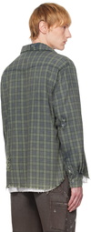 PALY Green & Blue 'Dockweiler' Flannel Overshirt