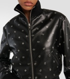 Alaïa Studded leather bomber jacket