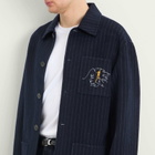 Drôle de Monsieur Men's Drole De Monsieur Pinstriped Jacket in Dark Navy