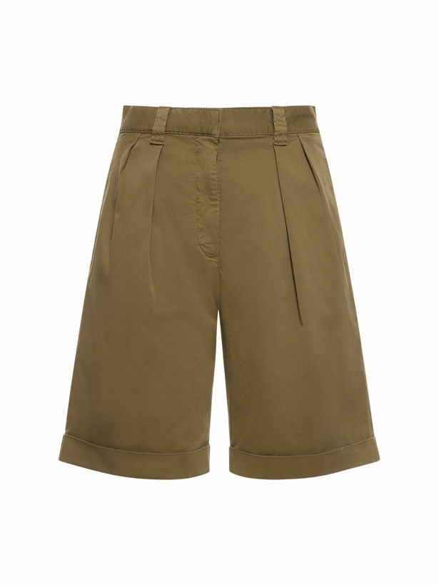 Photo: ASPESI - Pleated Cotton Twill Shorts